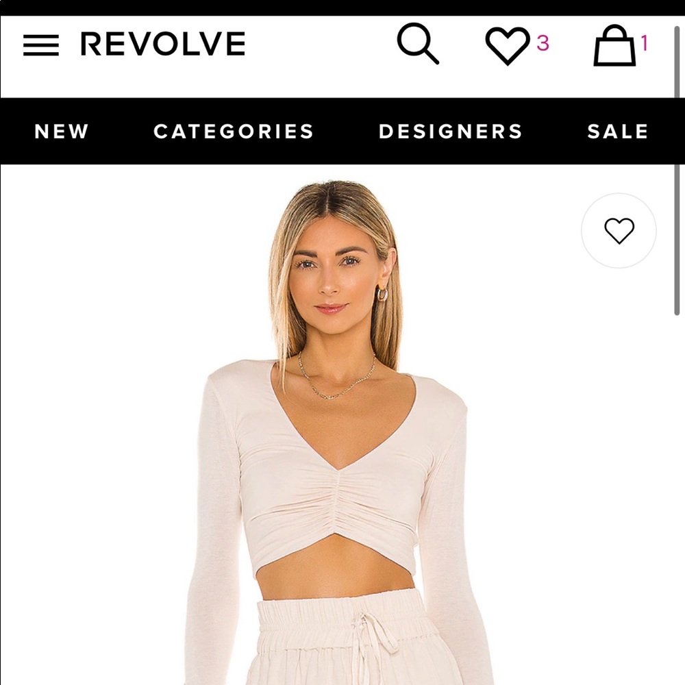 Long sleeve crop top